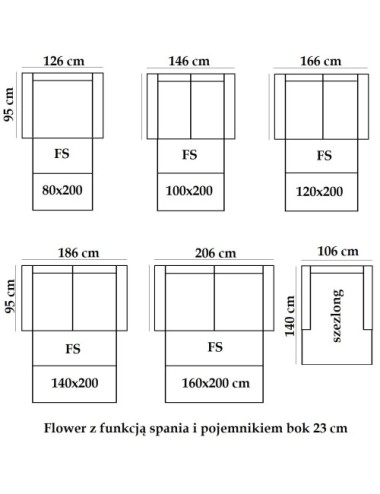 Sofa ze ściąganym pokrowcem - Flower 186