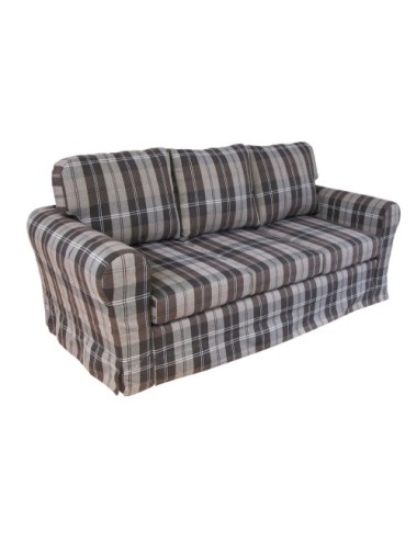 Sofa w kratkę ze ściąganym pokrowcem Flower 206 cm