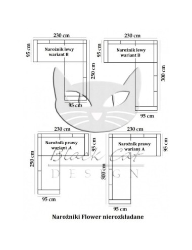 Klasyczny narożnik z funkcją spania - Flower