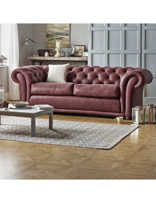 Luiziana 190 cm biała sofa chesterfield