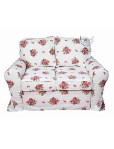 Sofa w kwiaty ze ściąganym pokrowcem - Marie 146 cm
