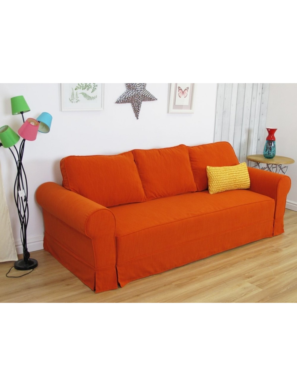 Klasyczna sofa z pokrowcem Flower 246 cm