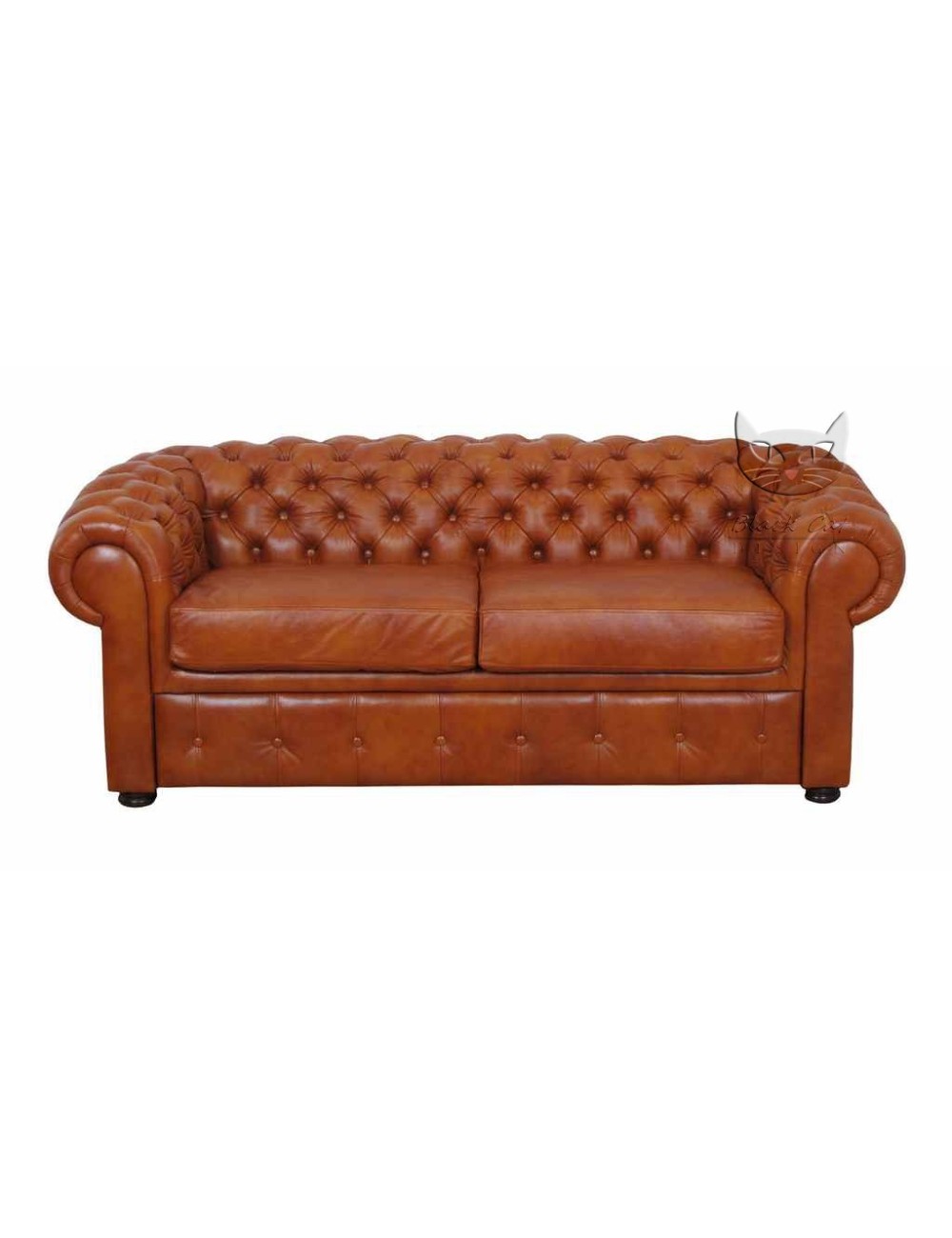 Skórzana sofa w angielskim stylu - Chesterfield Retro 200