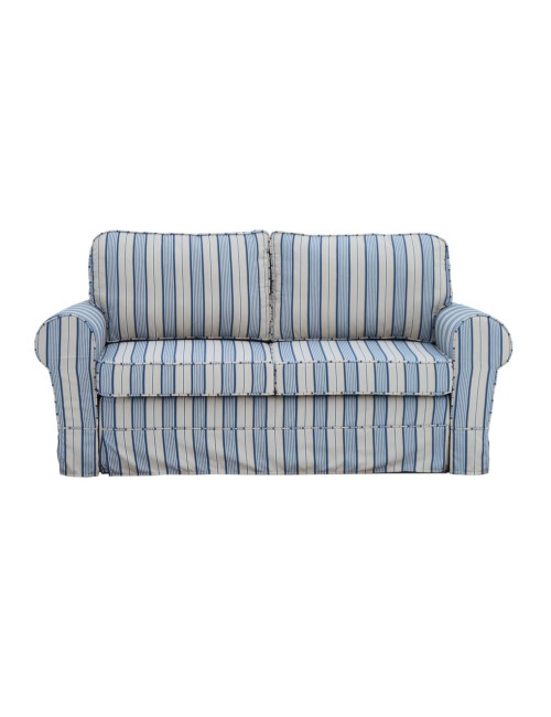 Rosaly 186 cm klasyczna sofa w pasy w stylu Hampton