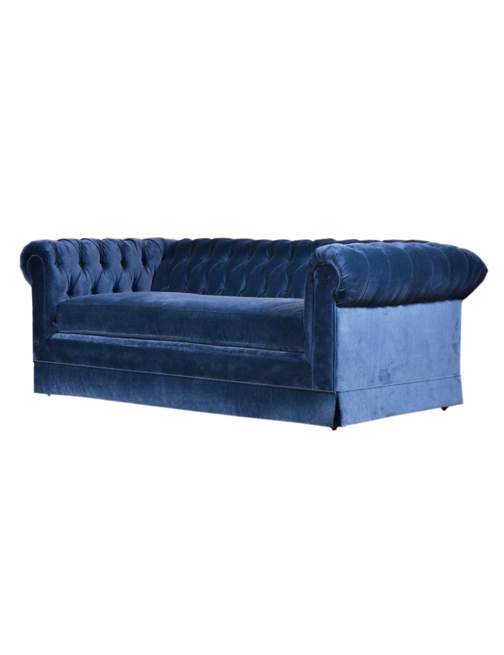 Sofa Chesterfield w pluszowej tkaninie