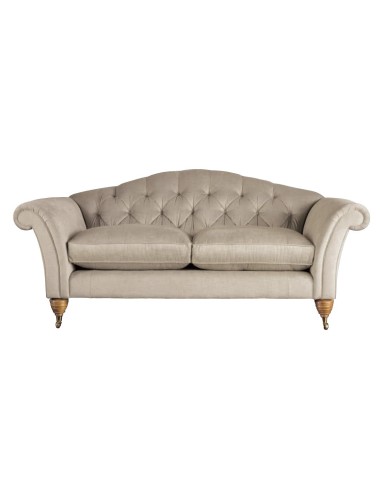 Stylowa sofa  pikowana w pluszowej tkaninie Marla