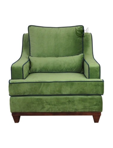 Zielony fotel w stylu retro Lukrecja