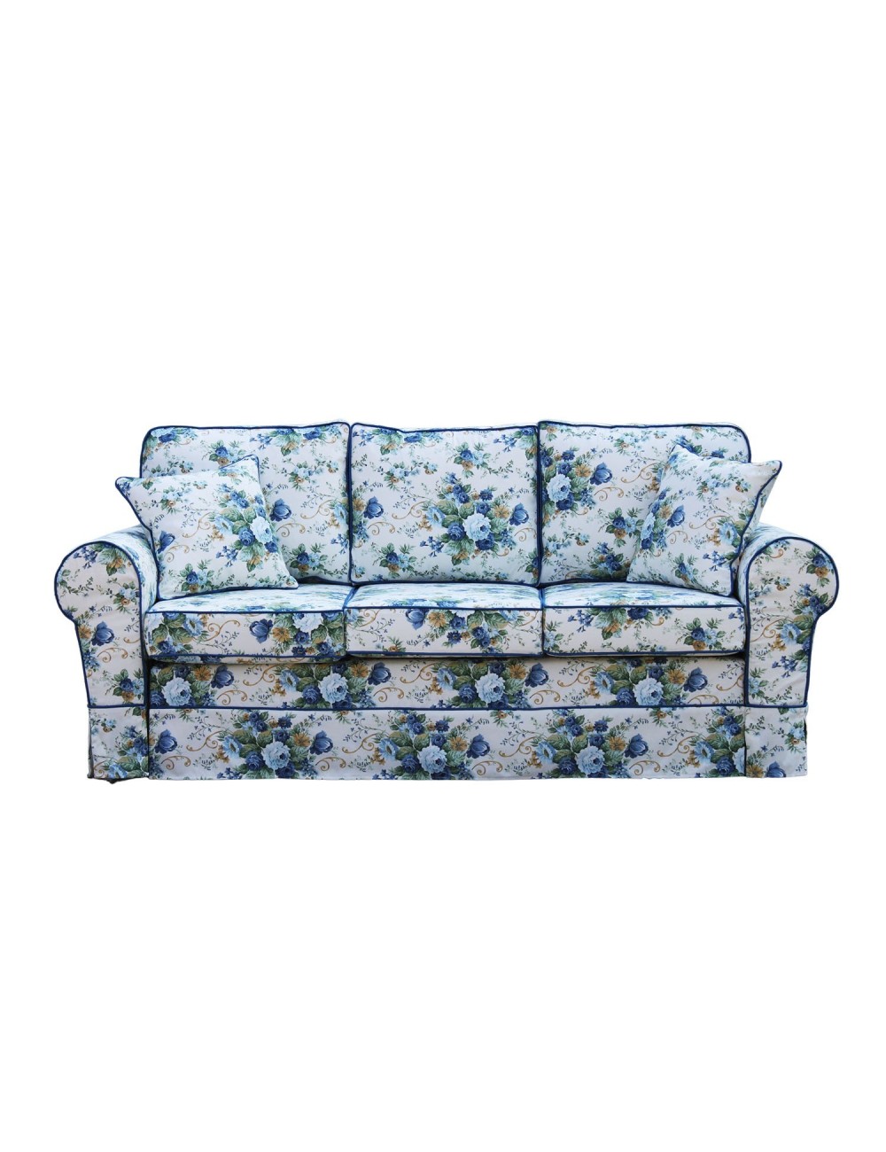 Rosaly 206 sofa w niebieskie kwiaty