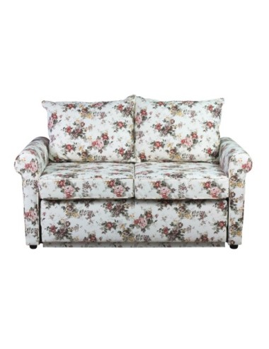 Rozkładana sofa w kwiaty Rosaly 130 cm