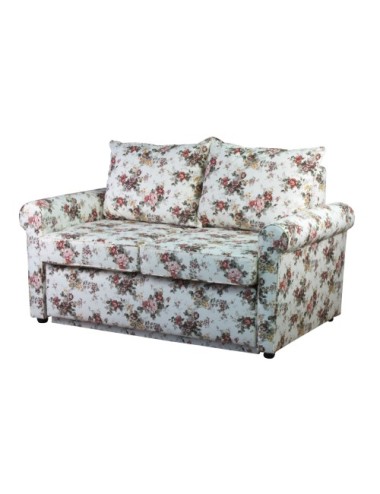 Rozkładana sofa w kwiaty Rosaly 130 cm