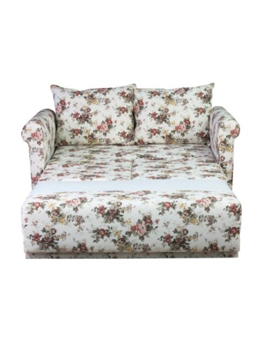 Rozkładana sofa w kwiaty Rosaly 130 cm