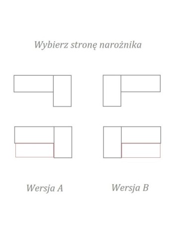 Mila 200x140 rozkładany mały narożnik w kwiaty