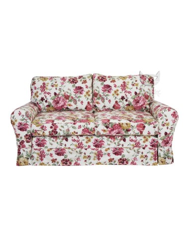 Prowansalska sofa nierozkładana - Flower 206