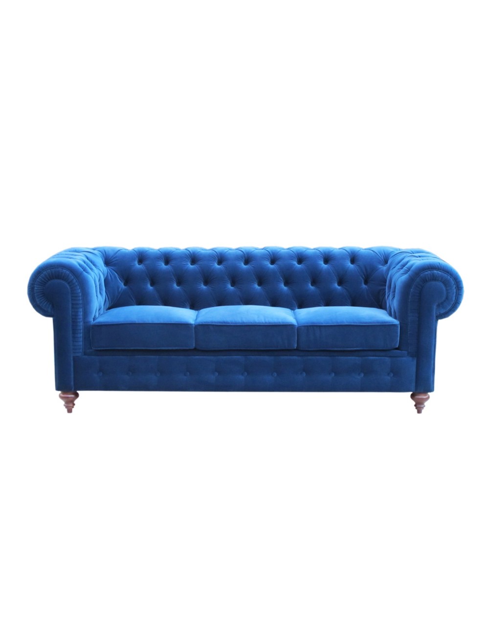 Luis kobaltowa sofa chesterfield