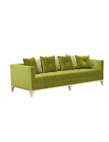 Berg 235 - pikowana sofa w kolorze butelkowej zieleni