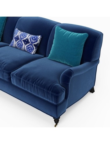 Paxton atramentowa sofa na wymiar w stylu Hampton