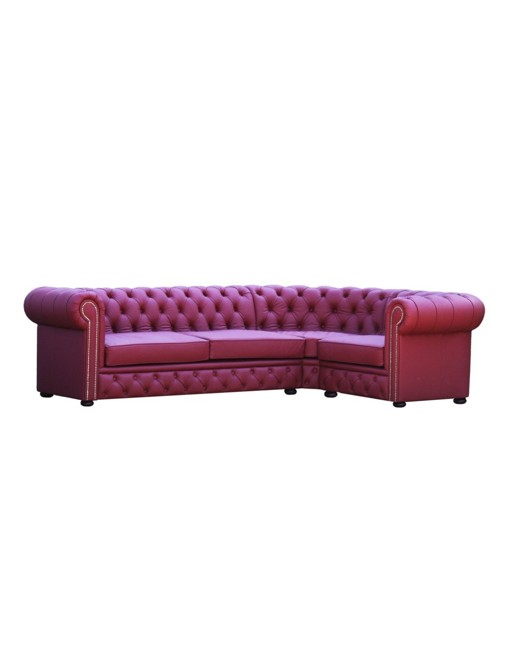 Skórzany narożnik w stylu Chesterfield Mistral 200x300