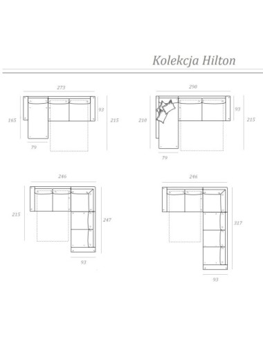 Sofa z systemem włoskim Hilton 215