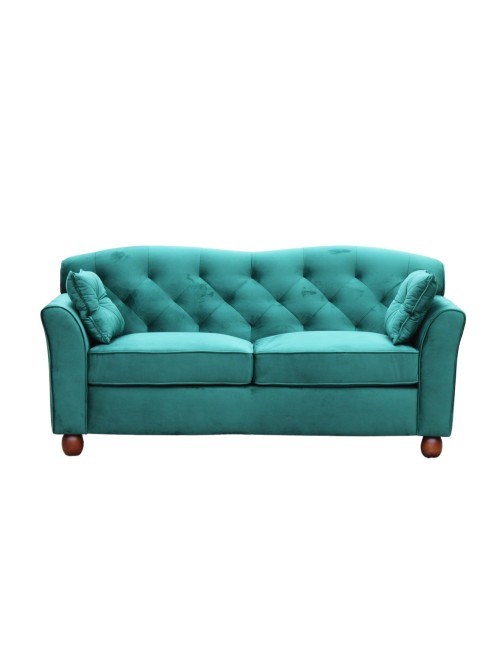 Welwetowa sofa w butelkowej zieleni Toffy 170 cm