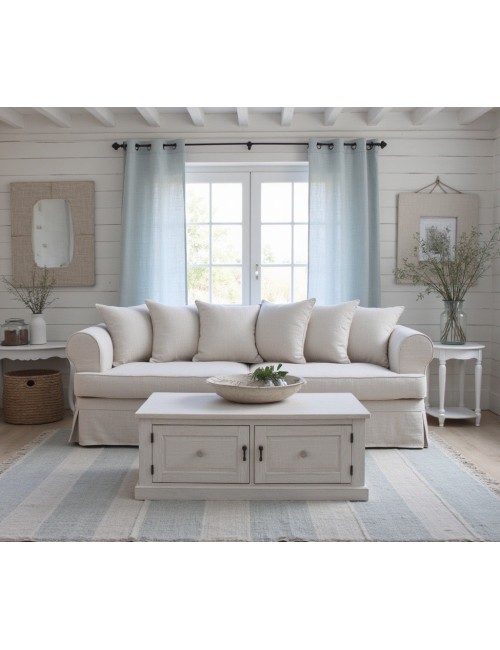 Elegancka sofa w lnianej tkaninie Samantha 270