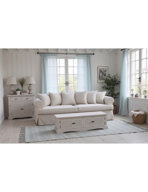 Elegancka sofa w lnianej tkaninie Samantha 270