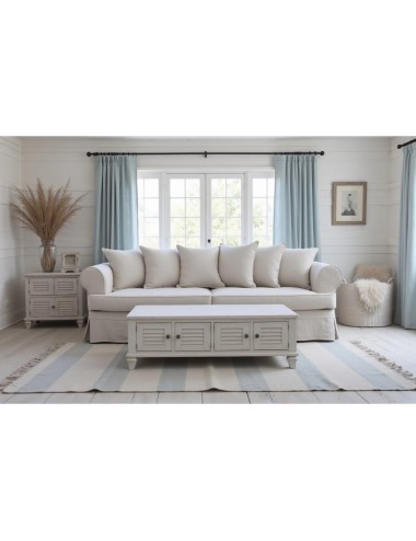 Elegancka sofa w lnianej tkaninie Samantha 270