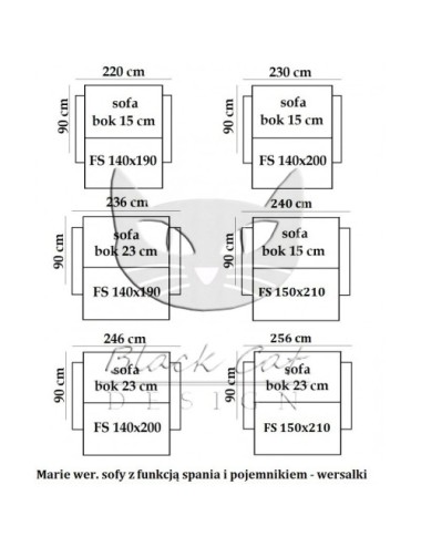 Wygodna sofa z funkcją spania - Marie 246