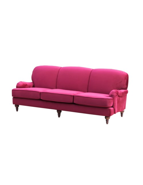 Paxton 220 cm sofa w welvetowej tkaninie
